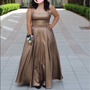 Gold / rose gold prom dress